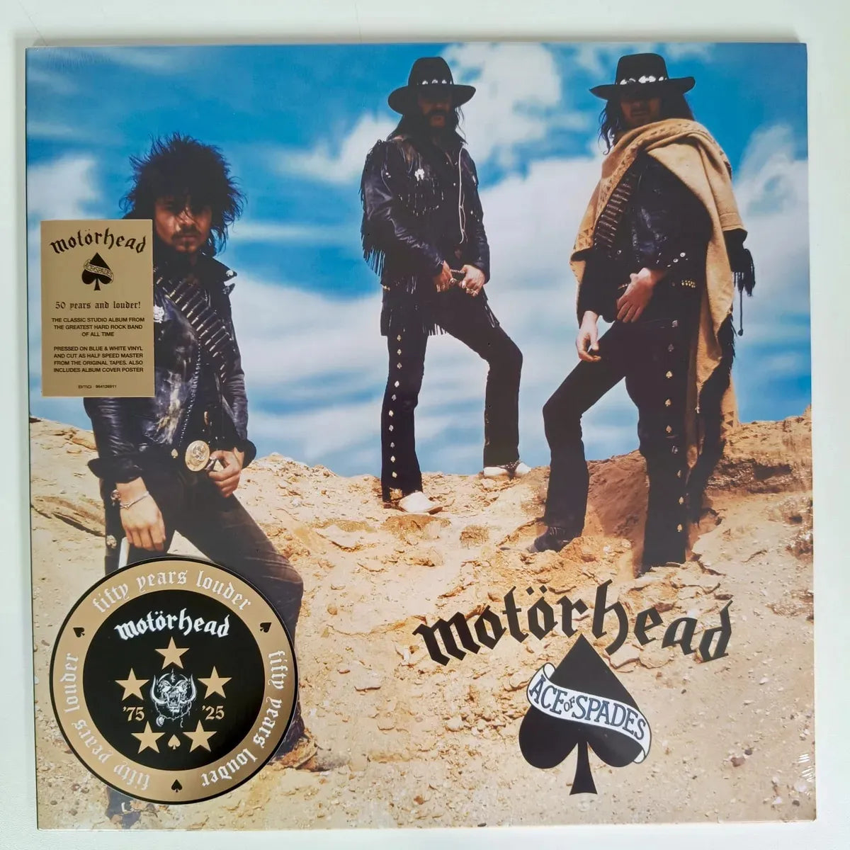 Lp Motorhead- Ace Of Spades Selado 50 Years Blue White Vinyl