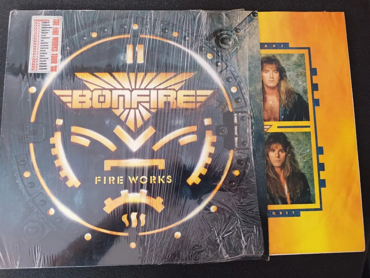 Lp  Bonfire - Fire Works * Germ - Autografado C/ Ticket 1987