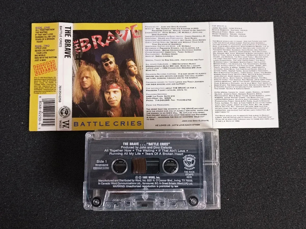 K7 - The Brave - Battle Cries * Us - Arena / Hard - 1992