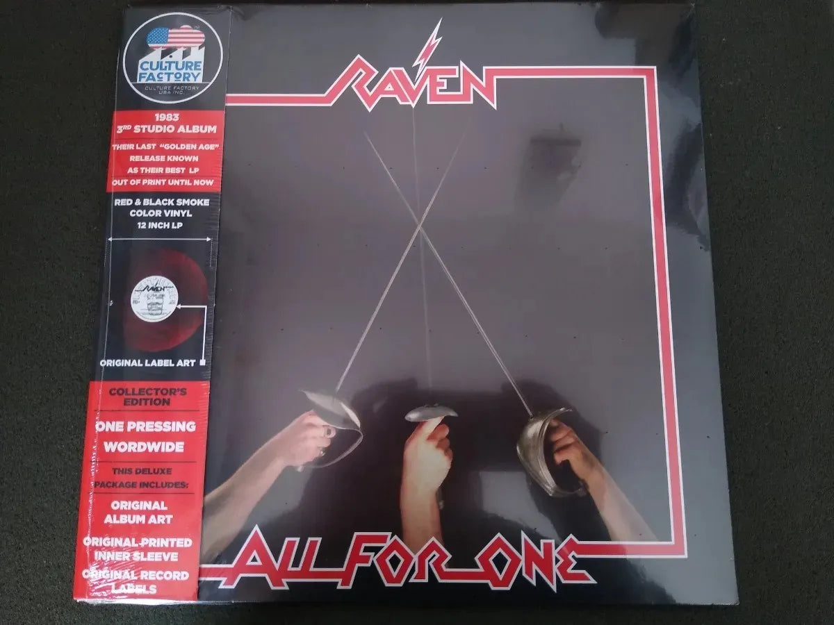 Lp - Raven - All For One * Us - Red/black Smoke Vinyl Sealed