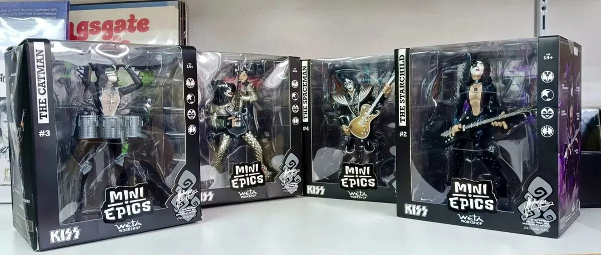 Kit 04 Bonecos Kiss - Weta Mini Epics 2023 Kiss Catalog Imp