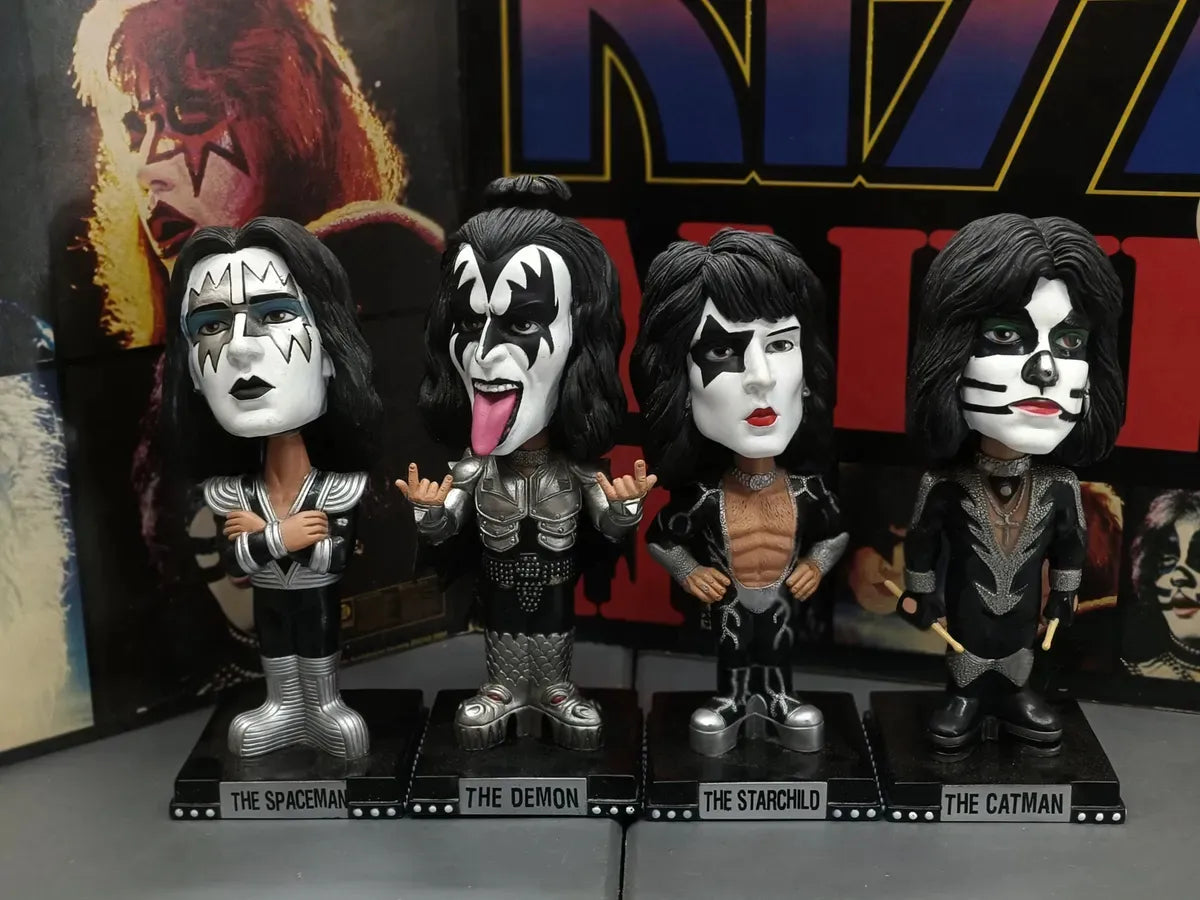 Kiss -kit Funko Pop Rocks 04 Bonecos Wacky Wobbler Importado