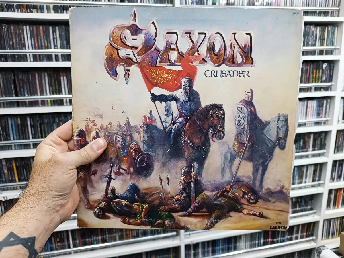 Lp Saxon - Crusader * Nac - De Época - Usado - Veja Fotos